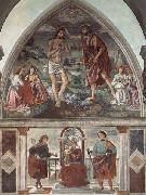 Domenicho Ghirlandaio Taufe Christ und Thronende Madonna mit den Heiligen Sebastian und julianus Spain oil painting artist